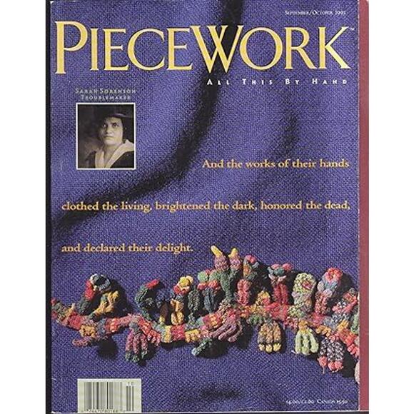Vintage September/October 1993 Piecework Magazine Volume I No 2 All This By Hand - Picture 1 of 1